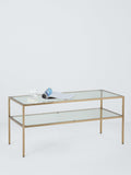 John Lewis Langham coffee table brass rectangular (British brand)