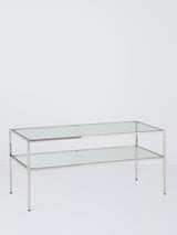 John Lewis John Lewis Langham Glass Coffee Table, Chrome- Buy online at McGrocer