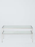 John Lewis Langham glass coffee table chrome 100x45 cm (British brand)