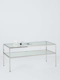 John Lewis Langham glass coffee table chrome 100x45 cm (British brand)