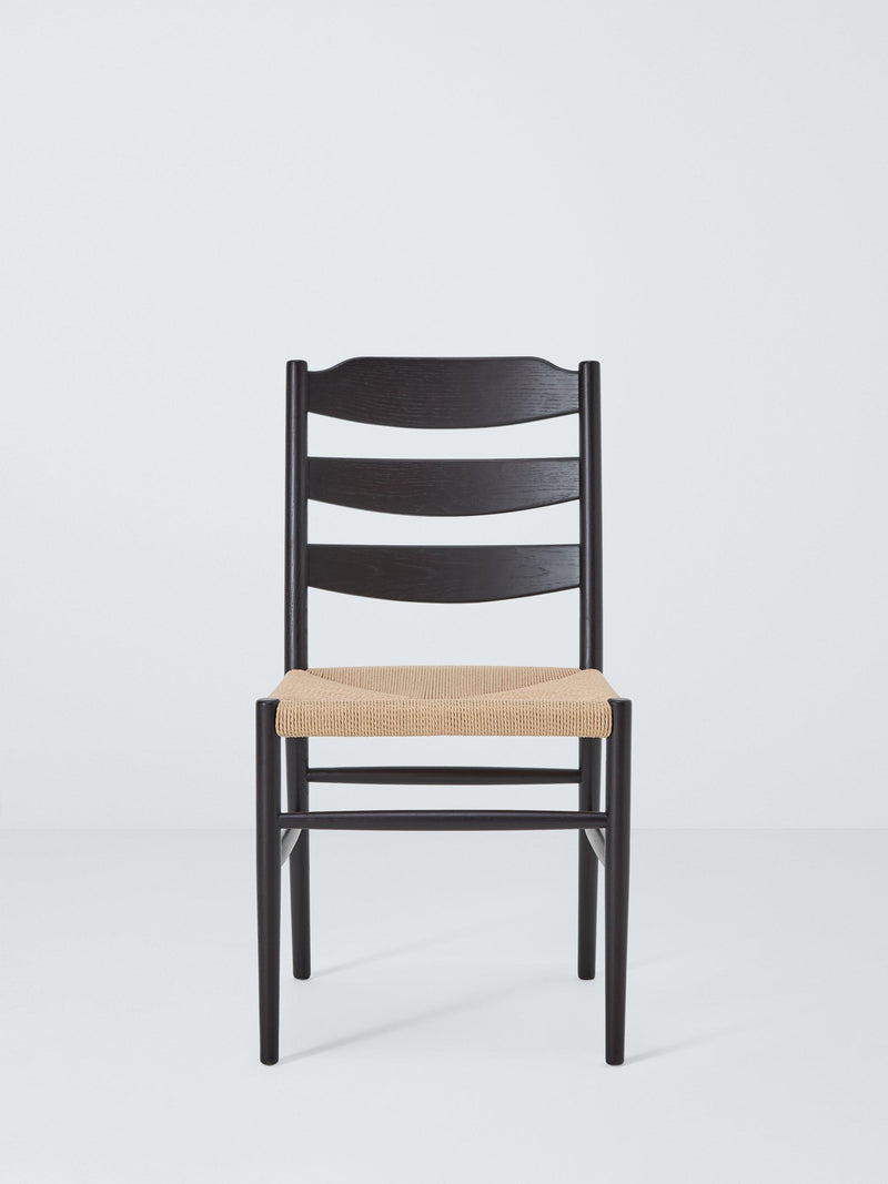 John Lewis Reed black dining chair with paper cord seat - British product