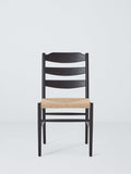 John Lewis Reed black dining chair with paper cord seat - British product