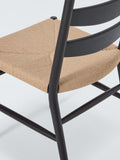 John Lewis Reed black dining chair with paper cord seat - British product