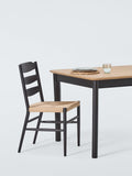 John Lewis Reed black dining chair with paper cord seat - British product