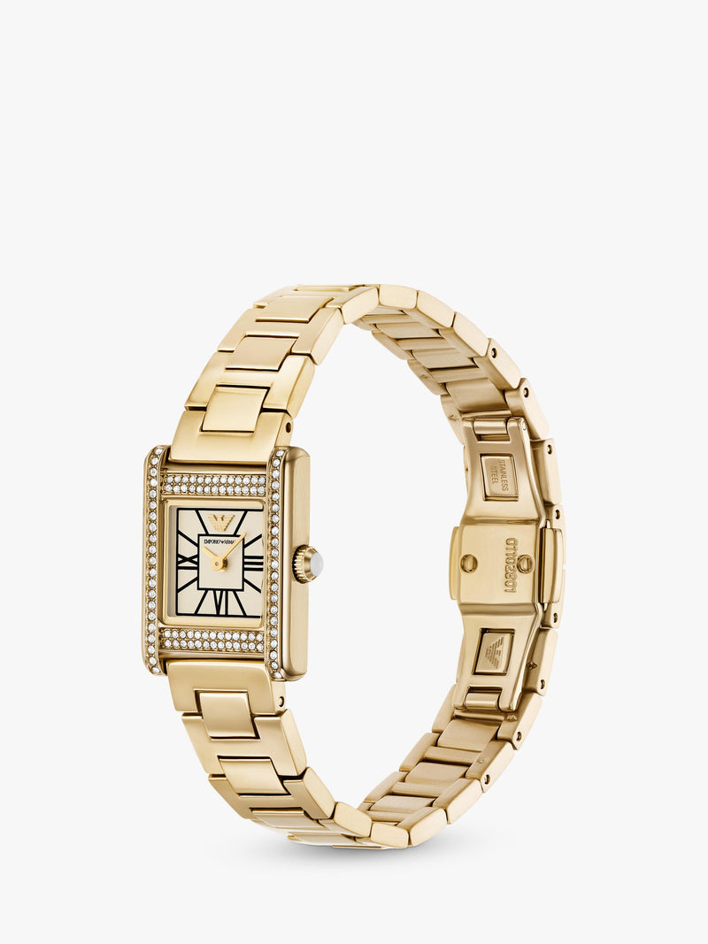 Emporio Armani women's watch gold-tone 20x26mm, imported from the UK