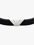 Emporio Armani men's silicone ID bracelet in black (British brand)