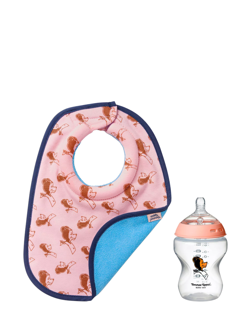 Tommee Tippee Heritage pink feeding gift set (British brand)