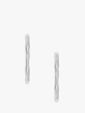 Skagen stainless steel hoop earrings silver-tone - British product