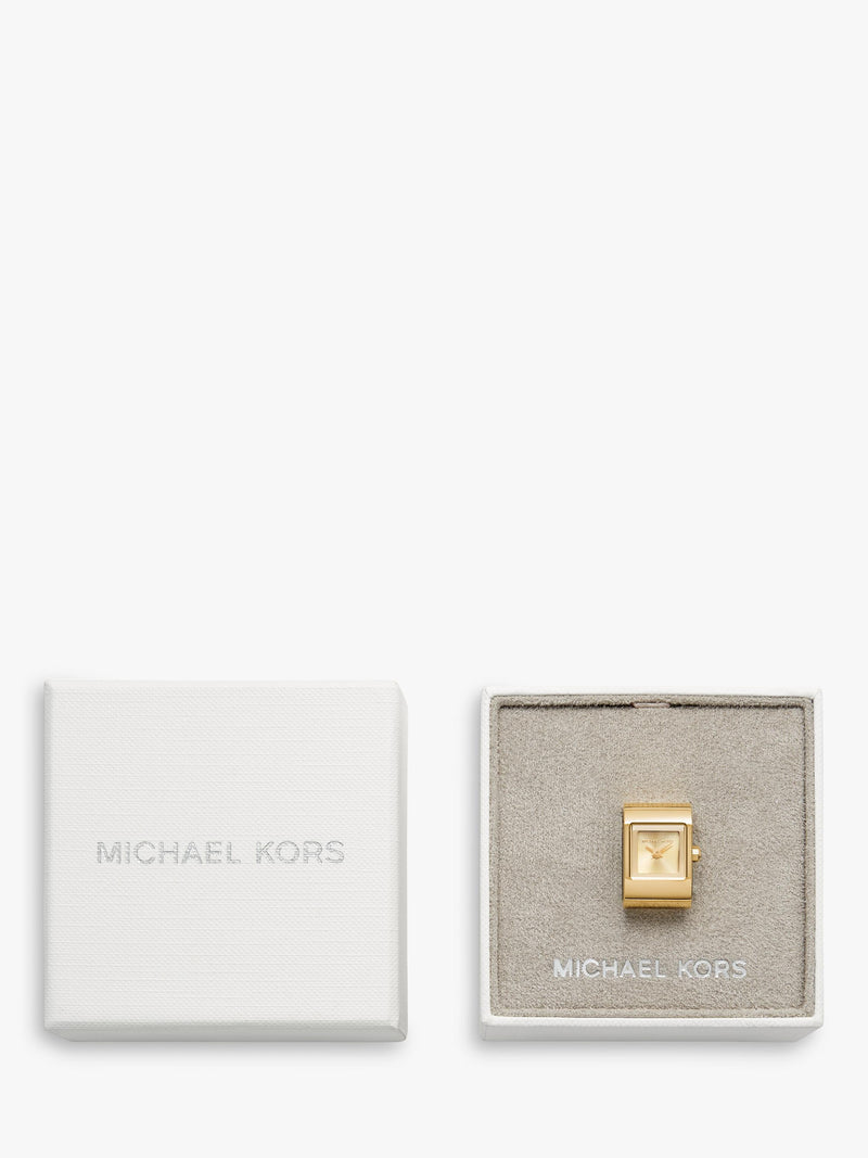 Michael Kors Darrington watch ring gold tone, UK version