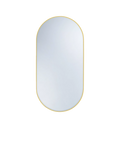 hib. Fusion Pill 40 Bathroom Mirror, Brushed Brass