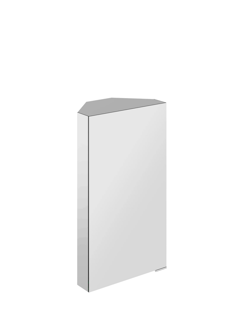 hib. mirrored corner cabinet soft-close hinges shelves - British product