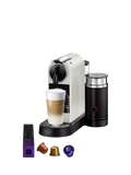 CitiZ Coffee Pod Machine with Aeroccino Milk Frother by De'Longhi, White
