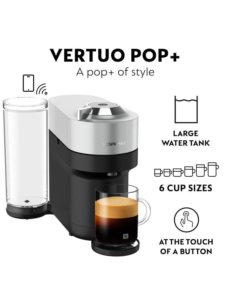 Nespresso Vertuo Pop Plus silver coffee machine - British product