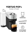 Nespresso Vertuo Pop Plus silver coffee machine - British product