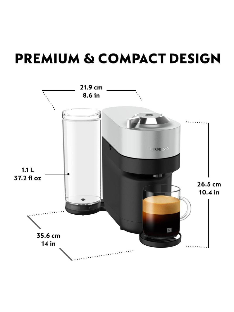 Nespresso Vertuo Pop Plus silver coffee machine - British product