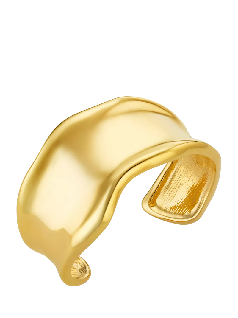 Orelia statement cuff bracelet gold 18k (British brand)