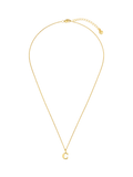 Orelia Luxe Initial Waterproof Pendant Necklace, Pale Gold, 40-45cm