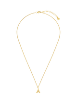 John Lewis Orelia Luxe Initial Waterproof Pendant Necklace, Pale Gold, 40-45cm- Buy online at McGrocer