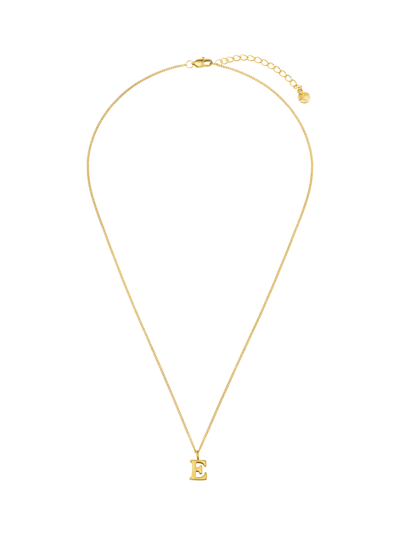 Orelia Luxe Initial Waterproof Pendant Necklace, Pale Gold, 40-45cm
