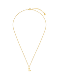 Orelia Luxe Initial Waterproof Pendant Necklace, Pale Gold, 40-45cm