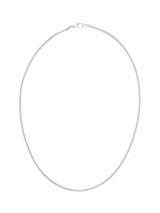 John Lewis Orelia Luxe Waterproof Collection Flat Snake Chain Necklace, Silver, 40-45cm- Buy online at McGrocer