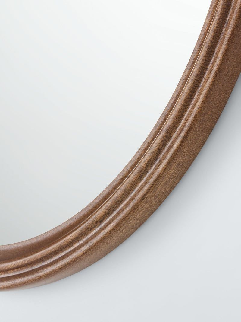 John Lewis farmhouse oval wall mirror walnut 75x55cm, UK version