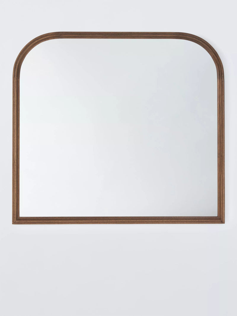 John Lewis overmantel wall mirror walnut finish 95x105cm, imported from the UK