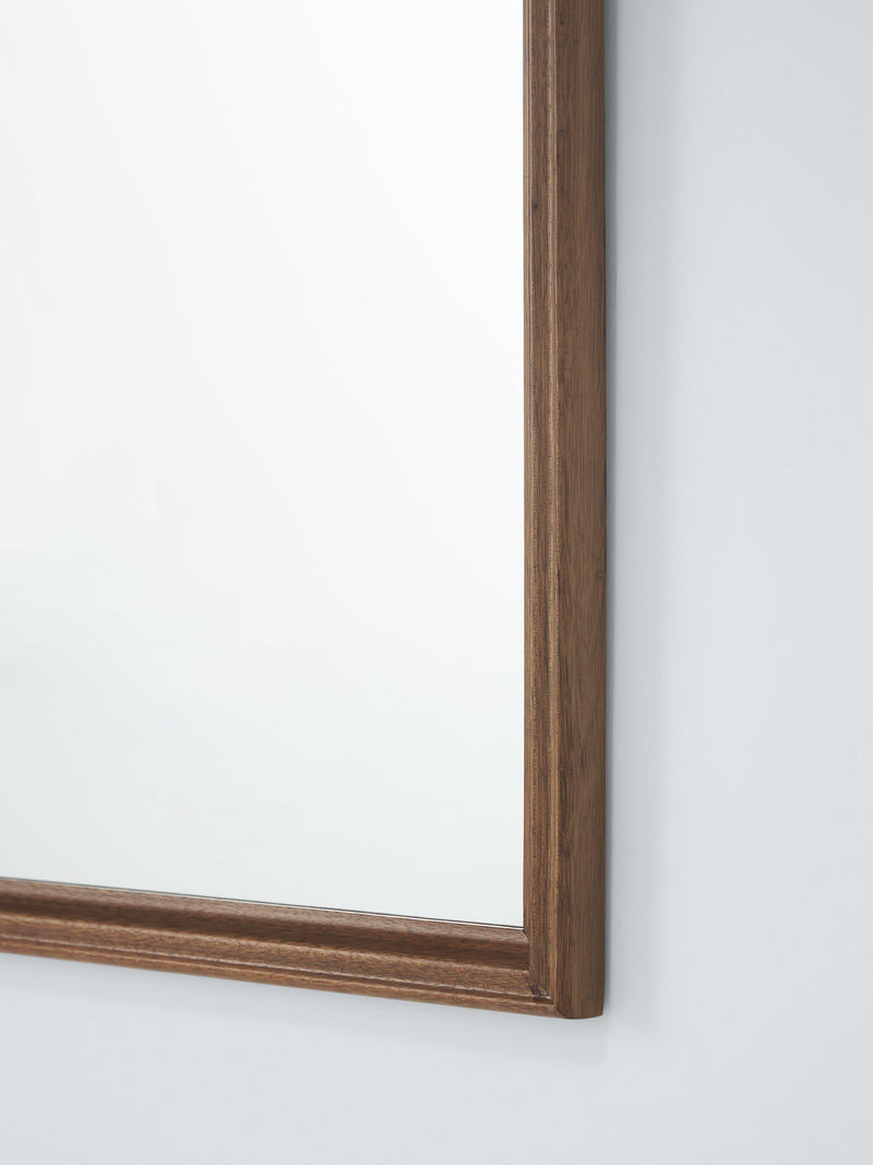 John Lewis overmantel wall mirror walnut finish 95x105cm, imported from the UK