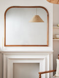 John Lewis overmantel wall mirror walnut finish 95x105cm, imported from the UK