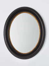 John Lewis John Lewis Georgian Oval Wood Frame Wall Mirror Black 50 x 40cm- Buy online at McGrocer