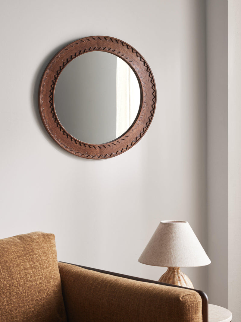 John Lewis zig zag round wall mirror 65cm, UK version
