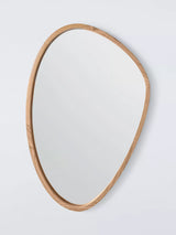 John Lewis John Lewis Abstract Slim Oak Wood Frame Wall Mirror, Natural, 90 x 60cm- Buy online at McGrocer