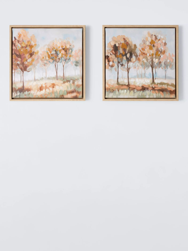 John Lewis Autumn Trees framed canvas print set 30x30cm - British product
