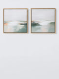 John Lewis Lakes framed canvas print set of 2 green (British brand)
