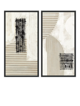 John Lewis John Lewis x John Cooper 'Brigg' Framed Canvas Print, Set of 2, 84 x 44cm, Black- Buy online at McGrocer