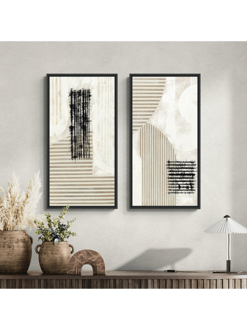 John Lewis x John Cooper abstract canvas print set 84x44cm (British brand)