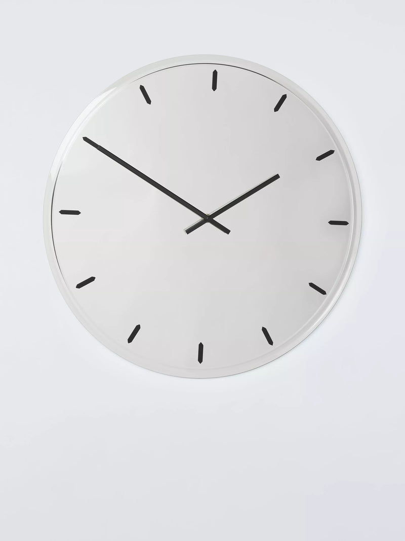 John Lewis Bevel Glass Wall Clock, 50cm