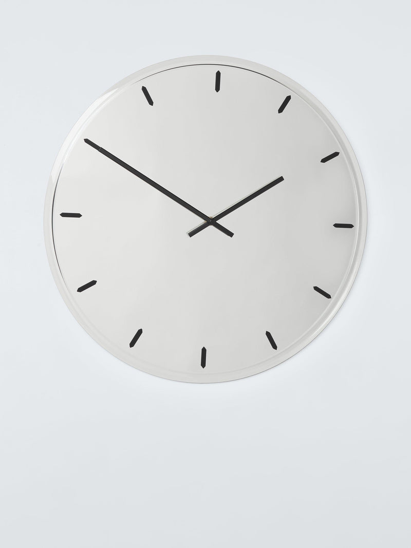 John Lewis Bevel Glass Wall Clock, 50cm