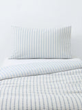John Lewis kids seersucker stripe duvet set single blue - British product