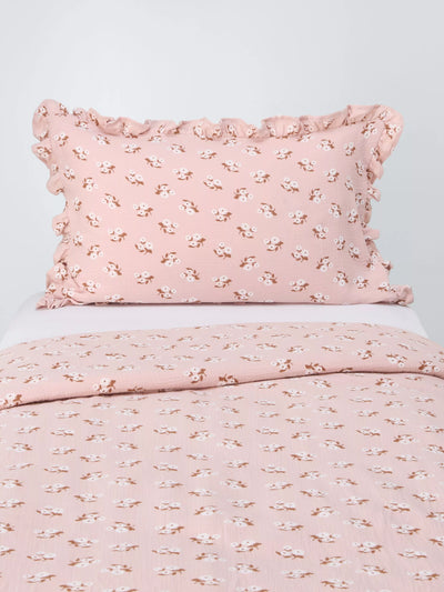 John Lewis John Lewis Floral Posy Duvet Cover and Pillowcase Set, Pink, Single- Buy online at McGrocer