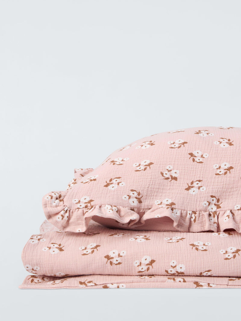 John Lewis floral posy duvet set single pink (British brand)