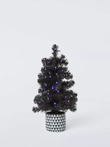 John Lewis John Lewis Pre-lit Potted Halloween Tree, Black, H50cm- Buy online at McGrocer