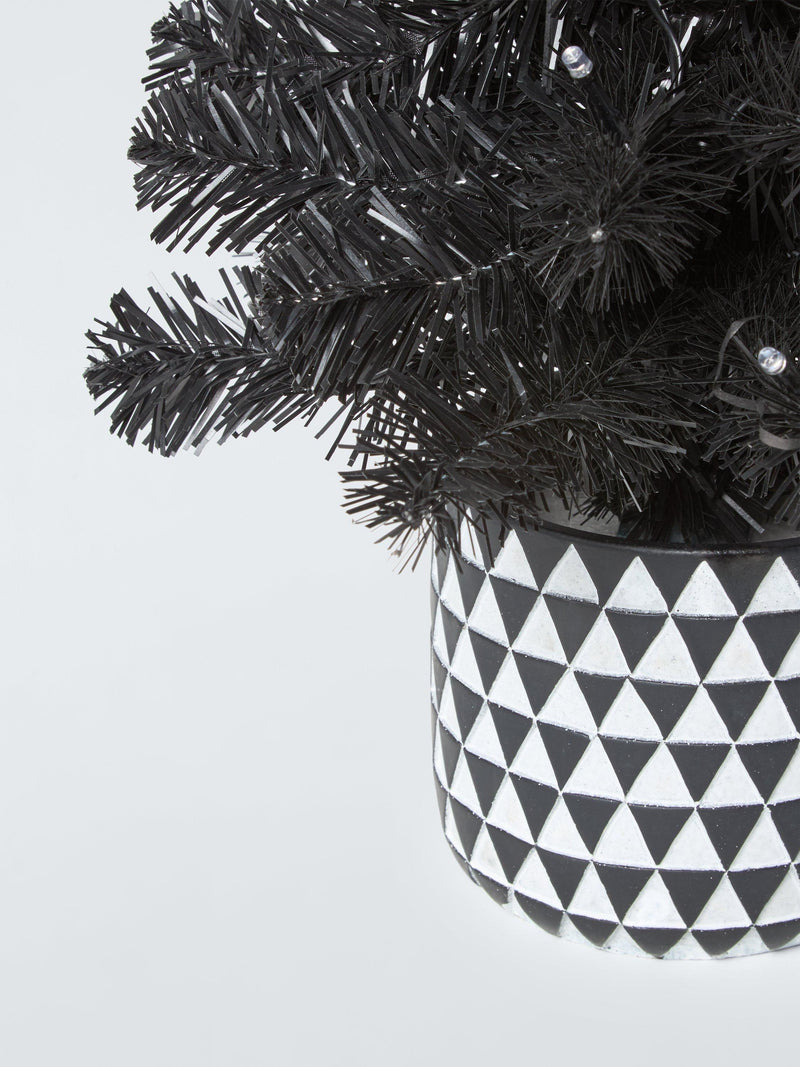 John Lewis black pre-lit potted Halloween tree H50cm, UK version