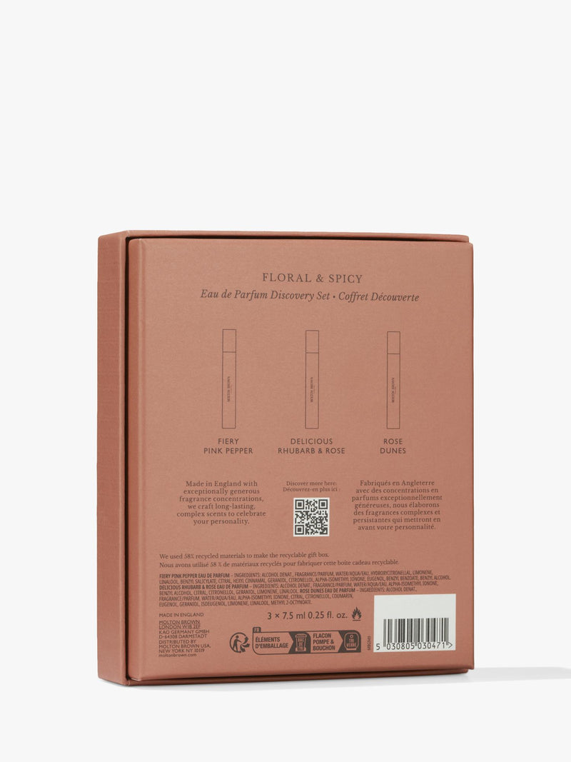 Molton Brown Floral & Spicy fragrance gift set 22.5ml, imported from the UK