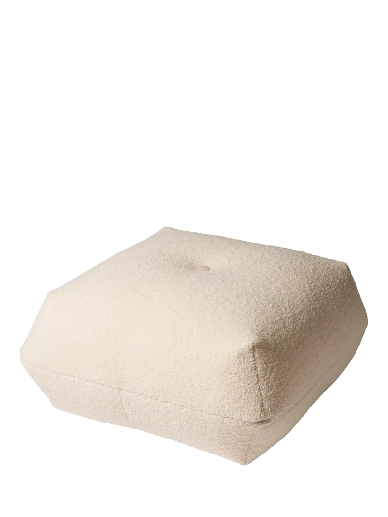 John Lewis Boucle Geometric Floor Cushion, Marshmallow