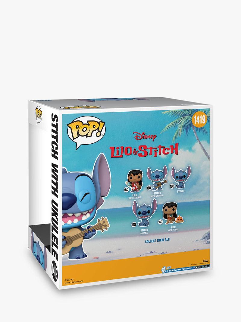 Disney Stitch Figure with Ukulele 24.5cm - British product