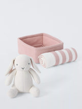 John Lewis John Lewis Bunny, Blanket and Basket Baby Gift Set, Pink- Buy online at McGrocer