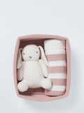 John Lewis bunny blanket basket gift set pink, imported from the UK