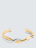 Jon Richard Two Tone Twisted Cuff Gold Silver