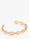 Polished Link Cuff Bracelet in Gold